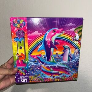 Lisa Frank Vibrant Dolphin and Rainbow Puzzle